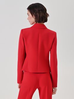 Taillierte rote Jacke mit Schmuckknöpfen det_3