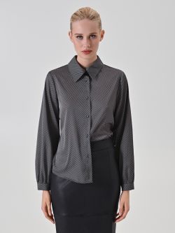 Optical-Print Black Shirt det_2