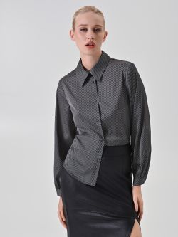 Optical-Print Black Shirt in_i7