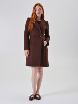 Cappotto Midi Marrone con Revers in_i7