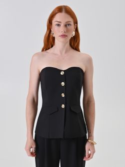 Schwarzes Bustier-Top det_2