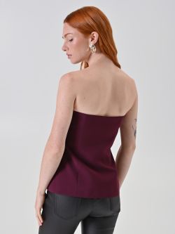 Burgunderrotes Bustier-Top det_3