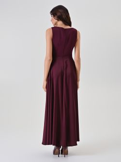 Vestido largo burdeos con aplique joya 2 Rinascimento Vestido largo burdeos con aplique joya det_3