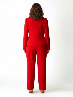 Veste rouge à boucle bijou det_2