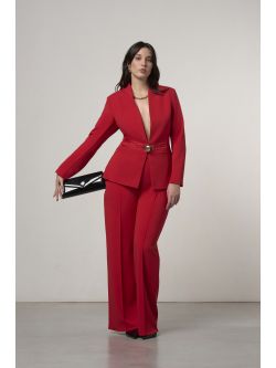 Veste rouge à boucle bijou sp_e1