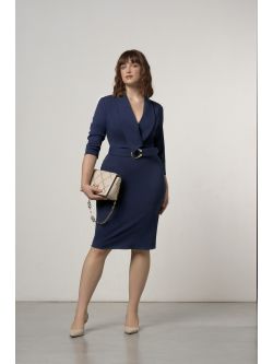 Blaues Curvy-Kleid mit Revers sp_e1