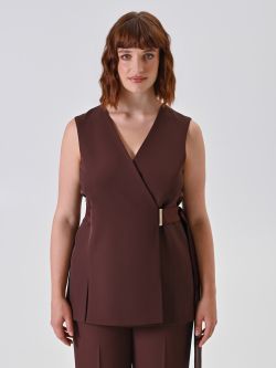 Curvy Brown Vest det_2