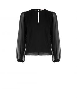 Black Georgette Sleeve Blouse det_4