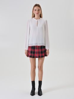 Cream Puff-Sleeve Blouse det_1