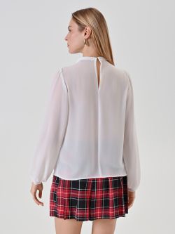 Cream Puff-Sleeve Blouse det_3