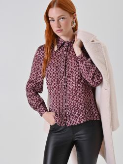 Camicia stampa catene rosso bordeaux sp_e1