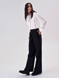 Pantalon noir avec pan et boucle sp_e1