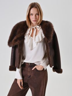 Ivory Ruffled V-Neck Blouse sp_e1