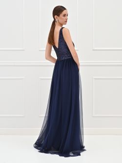 Langes blaues Abendkleid mit Pailletten-Oberteil det_3