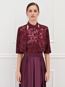 Bolero de lentejuelas burdeos det_2