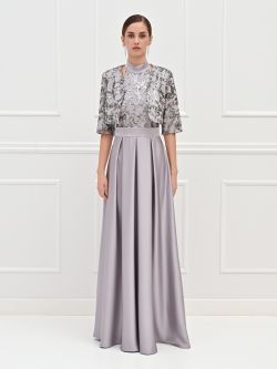 Bolero plateado con bordado de lentejuelas det_1
