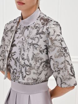 Bolero plateado con bordado de lentejuelas in_i5