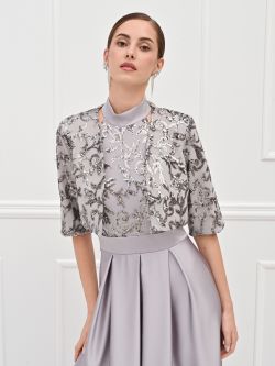 Bolero plateado con bordado de lentejuelas in_i7