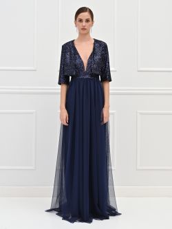 Bolero de lentejuelas azul det_1