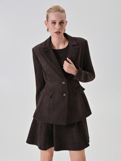 Cordblazer in Schokoladenbraun in_i7