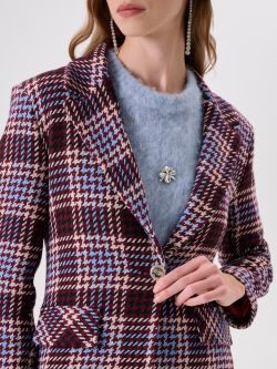 Burgundy Tweed Blazer in_i5