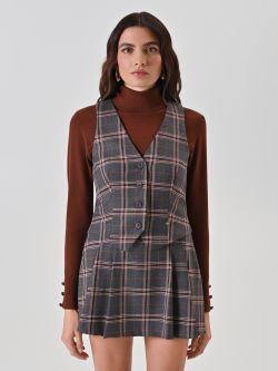 Checkered Vest 2 Rinascimento Checkered Vest det_2