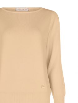  Kamelfarbener Langarmpullover det_2