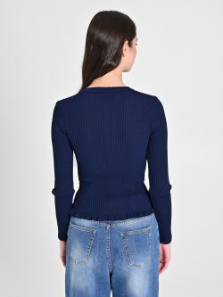 Blue Ribbed Jumper in_i4