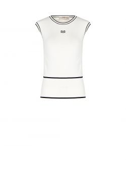 Top en maille noir et blanc det_4