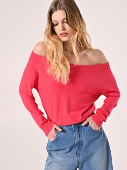Pull fuchsia à épaule dénudée in_i7