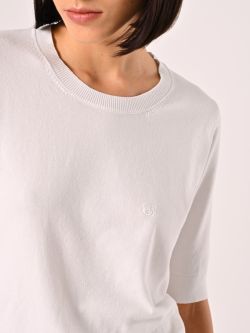 Pull blanc à manches courtes in_i5
