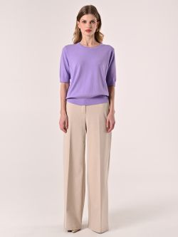 Lilac Short-Sleeved Boatneck Jumper det_1