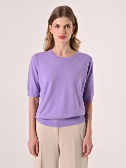 Lilac Short-Sleeved Boatneck Jumper det_2