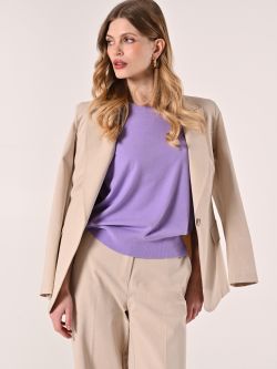 Lilac Short-Sleeved Boatneck Jumper sp_e1
