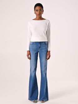 White Boatneck Jumper det_1