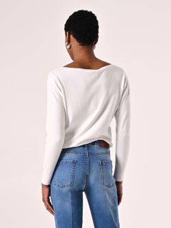 White Boatneck Jumper det_3
