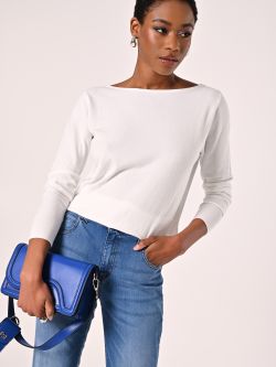White Boatneck Jumper sp_e1