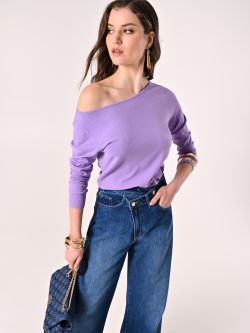 Pull lilas encolure bateau sp_e1
