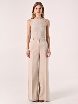 Top beige en maille et lurex det_1
