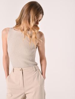 Top beige en maille et lurex in_i7