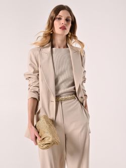 Top beige en maille et lurex sp_e1
