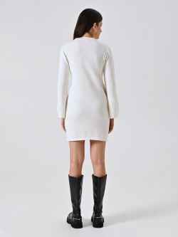 Abito in Maglia Bianco det_3
