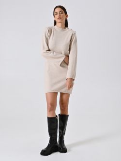 Abito in Maglia Beige in_i7