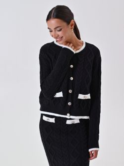 Cardigan Bicolor Trecce  in_i7