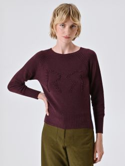 Pullover in Bordeaux mit RR-Logo in_i7