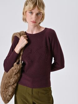 Pullover in Bordeaux mit RR-Logo sp_e1