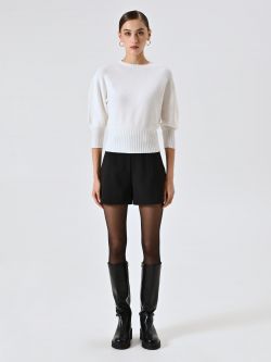 White Sweater with Micro Sequins det_1