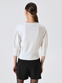 White Sweater with Micro Sequins det_3