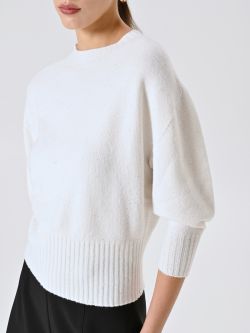 White Sweater with Micro Sequins in_i5