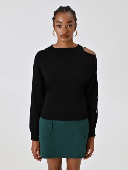 Black Stocking Stitch Jersey det_2
